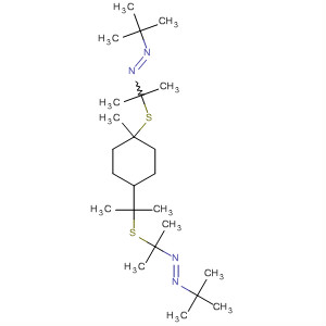 61146-44-9  Diazene,(1,1-dimethylethyl)[1-[[1-[4-[[1-[(1,1-dimethylethyl)azo]-1-methylethyl]thio]-4-methylcyclohexyl]-1-methylethyl]thio]-1-methylethyl]-