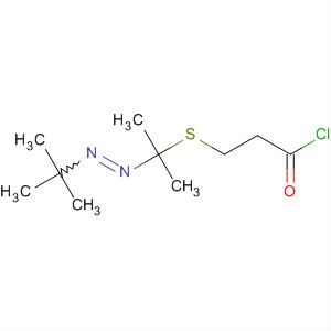 61146-58-5  Propanoyl chloride, 3-[[1-[(1,1-dimethylethyl)azo]-1-methylethyl]thio]-