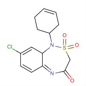 61154-78-7  2,1,5-Benzothiadiazepin-4(3H)-one, 8-chloro-1,5-dihydro-1-phenyl-,2,2-dioxide