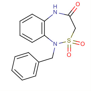 61154-79-8  2,1,5-Benzothiadiazepin-4(3H)-one, 1,5-dihydro-1-(phenylmethyl)-,2,2-dioxide