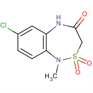 61154-80-1  2,1,5-Benzothiadiazepin-4(3H)-one, 7-chloro-1,5-dihydro-1-methyl-,2,2-dioxide