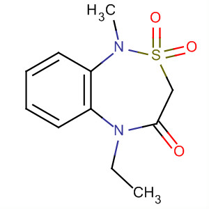 61154-95-8  2,1,5-Benzothiadiazepin-4(3H)-one, 5-ethyl-1,5-dihydro-1-methyl-,2,2-dioxide