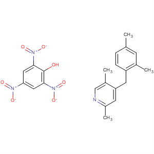 61171-20-8  Pyridine, 4-[(2,4-dimethylphenyl)methyl]-2,5-dimethyl-, compd. with2,4,6-trinitrophenol (1:1)