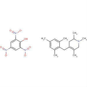 61171-31-1  Pyridine,1,2,3,6-tetrahydro-1,2,5-trimethyl-4-[(2,4,6-trimethylphenyl)methyl]-,compd. with 2,4,6-trinitrophenol (1:1)