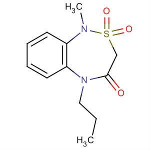 61195-77-5  2,1,5-Benzothiadiazepin-4(3H)-one, 1,5-dihydro-1-methyl-5-propyl-,2,2-dioxide