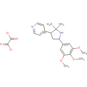 61196-43-8  Pyridine, 4-[2,2-dimethyl-5-(3,4,5-trimethoxyphenyl)-3-pyrrolidinyl]-,trans-, ethanedioate