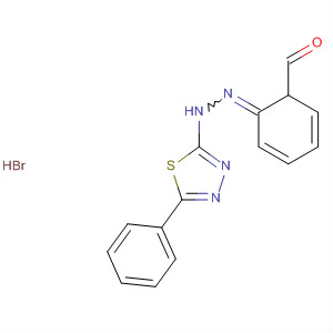 61199-53-9  Benzaldehyde, (5-phenyl-1,3,4-thiadiazol-2-yl)hydrazone,monohydrobromide