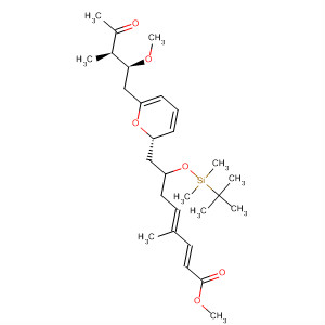 612036-16-5  2,4-Octadienoic acid,7-[[(1,1-dimethylethyl)dimethylsilyl]oxy]-4-methyl-8-[(2S,6S)-tetrahydro-6-[(2S,3R)-2-methoxy-3-methyl-4-oxopentyl]-2H-pyran-2-yl]-, methylester, (2E,4E,7S)-