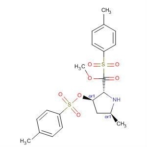 61218-65-3  D-Proline,5-methyl-1-[(4-methylphenyl)sulfonyl]-3-[[(4-methylphenyl)sulfonyl]oxy]-,methyl ester, (3R,5S)-rel-