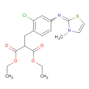 61225-82-9  Propanedioic acid,[2-chloro-4-[(3-methyl-2(3H)-thiazolylidene)amino]phenyl]methyl-, diethylester