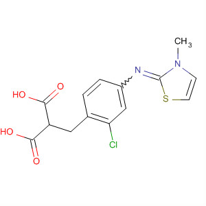 61225-83-0  Propanedioic acid,[2-chloro-4-[(3-methyl-2(3H)-thiazolylidene)amino]phenyl]methyl-