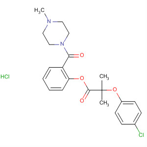 61239-30-3  Propanoic acid, 2-(4-chlorophenoxy)-2-methyl-,2-[(4-methyl-1-piperazinyl)carbonyl]phenyl ester, monohydrochloride