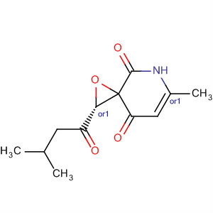 61248-17-7  1-Oxa-5-azaspiro[2.5]oct-6-ene-4,8-dione,6-methyl-2-(3-methyl-1-oxobutyl)-, cis-