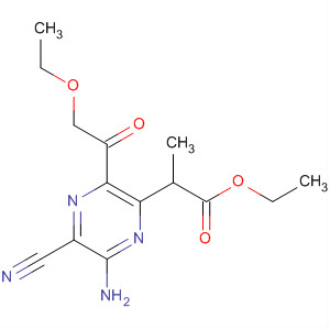 61267-59-2  Pyrazinepropanoic acid, 5-amino-6-cyano-a-(ethoxyacetyl)-, ethyl ester
