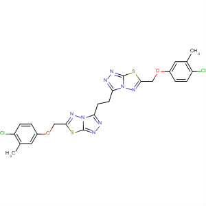 612815-84-6  1,2,4-Triazolo[3,4-b][1,3,4]thiadiazole,3,3'-(1,2-ethanediyl)bis[6-[(4-chloro-3-methylphenoxy)methyl]-