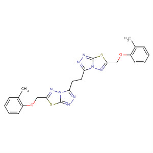 612815-87-9  1,2,4-Triazolo[3,4-b][1,3,4]thiadiazole,3,3'-(1,2-ethanediyl)bis[6-[(2-methylphenoxy)methyl]-