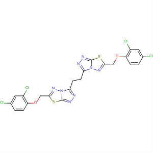 612815-88-0  1,2,4-Triazolo[3,4-b][1,3,4]thiadiazole,3,3'-(1,2-ethanediyl)bis[6-[(2,4-dichlorophenoxy)methyl]-