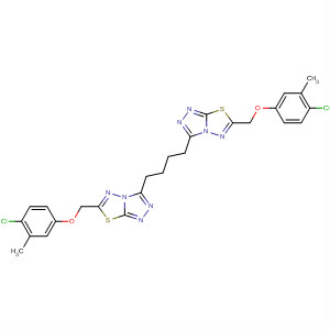 612815-89-1  1,2,4-Triazolo[3,4-b][1,3,4]thiadiazole,3,3'-(1,4-butanediyl)bis[6-[(4-chloro-3-methylphenoxy)methyl]-