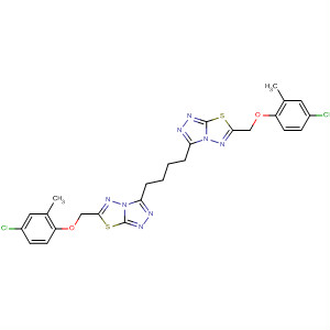612815-90-4  1,2,4-Triazolo[3,4-b][1,3,4]thiadiazole,3,3'-(1,4-butanediyl)bis[6-[(4-chloro-2-methylphenoxy)methyl]-