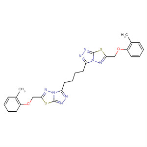 612815-91-5  1,2,4-Triazolo[3,4-b][1,3,4]thiadiazole,3,3'-(1,4-butanediyl)bis[6-[(2-methylphenoxy)methyl]-