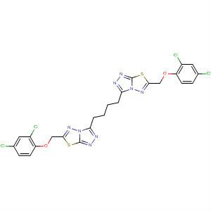 612815-92-6  1,2,4-Triazolo[3,4-b][1,3,4]thiadiazole,3,3'-(1,4-butanediyl)bis[6-[(2,4-dichlorophenoxy)methyl]-