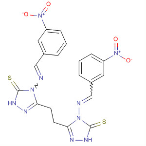 612816-01-0  3H-1,2,4-Triazole-3-thione,5,5'-(1,2-ethanediyl)bis[2,4-dihydro-4-[[(3-nitrophenyl)methylene]amino]-