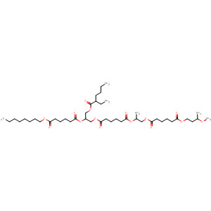61286-51-9  7,10,17,20-Tetraoxahexacosanedioic acid,8-[[(2-ethyl-1-oxohexyl)oxy]methyl]-18-methyl-6,11,16,21-tetraoxo-,26-(3-methoxybutyl) 1-octyl ester