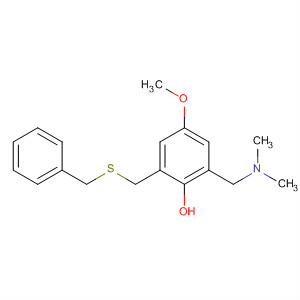 61293-53-6  Phenol,2-[(dimethylamino)methyl]-4-methoxy-6-[[(phenylmethyl)thio]methyl]-