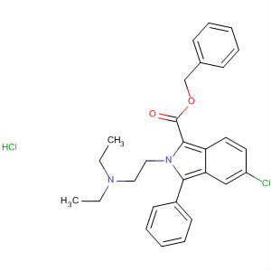 61294-51-7  2H-Isoindole-1-carboxylic acid,5-chloro-2-[2-(diethylamino)ethyl]-3-phenyl-, phenylmethyl ester,monohydrochloride