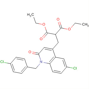 61298-13-3  Propanedioic acid,[6-chloro-1-[(4-chlorophenyl)methyl]-1,2-dihydro-2-oxo-4-quinolinyl]methyl-, diethyl ester