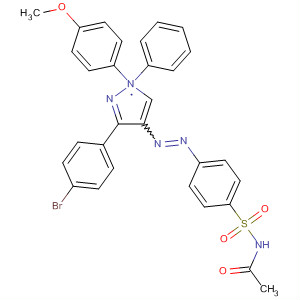 61316-97-0  Acetamide,N-[[4-[[(4-bromophenyl)(4-methoxyphenyl)-1-phenyl-1H-pyrazol-4-yl]azo]phenyl]sulfonyl]-