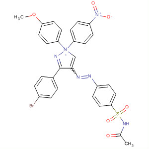 61317-01-9  Acetamide,N-[[4-[[(4-bromophenyl)(4-methoxyphenyl)-1-(4-nitrophenyl)-1H-pyrazol-4-yl]azo]phenyl]sulfonyl]-