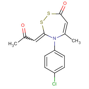 61317-38-2  7H-1,2,4-Dithiazepin-7-one,4-(4-chlorophenyl)-3,4-dihydro-5-methyl-3-(2-oxopropylidene)-
