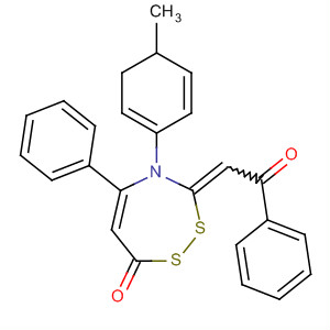 61317-40-6  7H-1,2,4-Dithiazepin-7-one,3,4-dihydro-4-(4-methylphenyl)-3-(2-oxo-2-phenylethylidene)-5-phenyl-