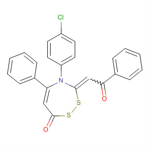 61317-42-8  7H-1,2,4-Dithiazepin-7-one,4-(4-chlorophenyl)-3,4-dihydro-3-(2-oxo-2-phenylethylidene)-5-phenyl-