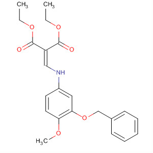 61324-41-2  Propanedioic acid,[[[4-methoxy-3-(phenylmethoxy)phenyl]amino]methylene]-, diethyl ester
