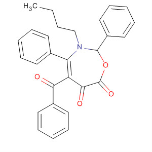 61350-43-4  1,3-Oxazepine-6,7-dione, 5-benzoyl-3-butyl-2,3-dihydro-2,4-diphenyl-