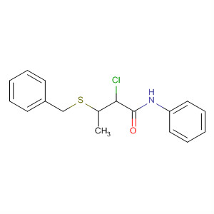 61350-95-6  Butanamide, 2-chloro-N-phenyl-3-[(phenylmethyl)thio]-