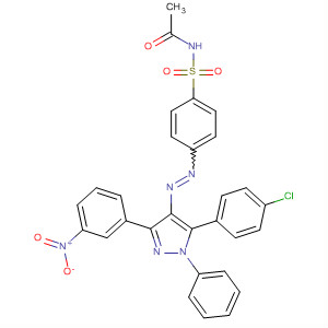 61352-78-1  Acetamide,N-[[4-[[5-(4-chlorophenyl)-3-(3-nitrophenyl)-1-phenyl-1H-pyrazol-4-yl]azo]phenyl]sulfonyl]-