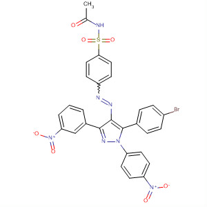 61353-35-3  Acetamide,N-[[4-[[5-(4-bromophenyl)-3-(3-nitrophenyl)-1-(4-nitrophenyl)-1H-pyrazol-4-yl]azo]phenyl]sulfonyl]-