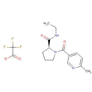 613660-35-8  2-Pyrrolidinecarboxamide, N-ethyl-1-[(6-methyl-3-pyridinyl)carbonyl]-,(2S)-, mono(trifluoroacetate)
