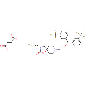 613673-84-0  1-Oxa-3,8-diazaspiro[4.5]decan-2-one,8-[2-[bis[3-(trifluoromethyl)phenyl]methoxy]ethyl]-3-[(methylthio)methyl]-,(2E)-2-butenedioate (1:1)