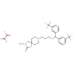 613674-53-6  1-Oxa-3,8-diazaspiro[4.5]decan-2-one,8-[3-[bis[3-(trifluoromethyl)phenyl]methoxy]propyl]-3-methyl-,ethanedioate (1:1)