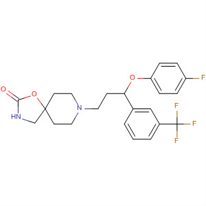 613674-80-9  1-Oxa-3,8-diazaspiro[4.5]decan-2-one,8-[3-(4-fluorophenoxy)-3-[3-(trifluoromethyl)phenyl]propyl]-