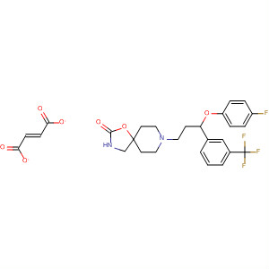 613674-81-0  1-Oxa-3,8-diazaspiro[4.5]decan-2-one,8-[3-(4-fluorophenoxy)-3-[3-(trifluoromethyl)phenyl]propyl]-,(2E)-2-butenedioate (1:1)
