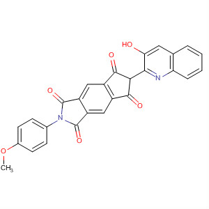 61369-53-7  Cyclopent[f]isoindole-1,3,5,7(2H,6H)-tetrone,6-(3-hydroxy-2-quinolinyl)-2-(4-methoxyphenyl)-