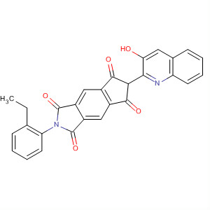 61369-57-1  Cyclopent[f]isoindole-1,3,5,7(2H,6H)-tetrone,2-(2-ethylphenyl)-6-(3-hydroxy-2-quinolinyl)-