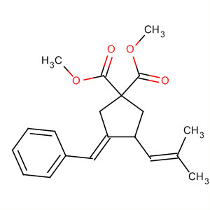 604758-19-2  1,1-Cyclopentanedicarboxylic acid,3-(2-methyl-1-propenyl)-4-(phenylmethylene)-, dimethyl ester, (4E)-