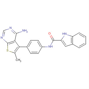 605660-98-8  1H-Indole-2-carboxamide,N-[4-(4-amino-6-methylthieno[2,3-d]pyrimidin-5-yl)phenyl]-