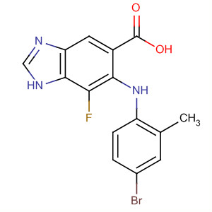 606143-92-4  1H-Benzimidazole-5-carboxylic acid,6-[(4-bromo-2-methylphenyl)amino]-7-fluoro-
